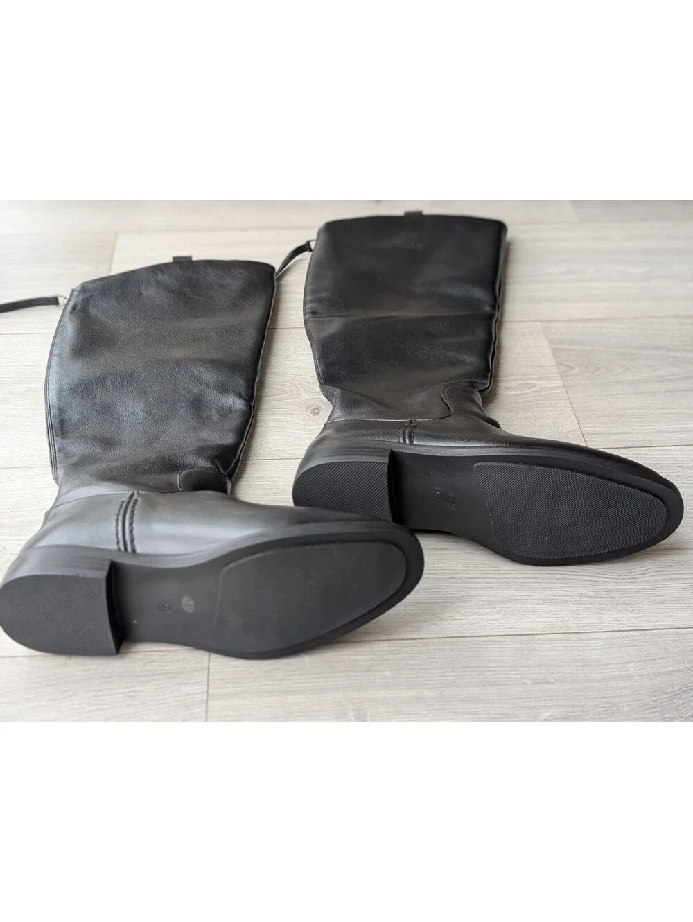 Modatope Black Flat Knee High Riding Boots Tall Boots Size 9